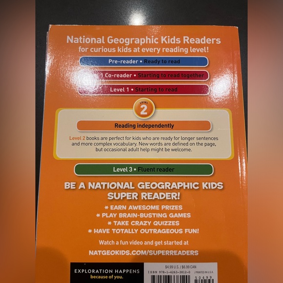 Level 2 Reader Books from National Geographic, 6 books sold together as a set! - Picture 2 of 2